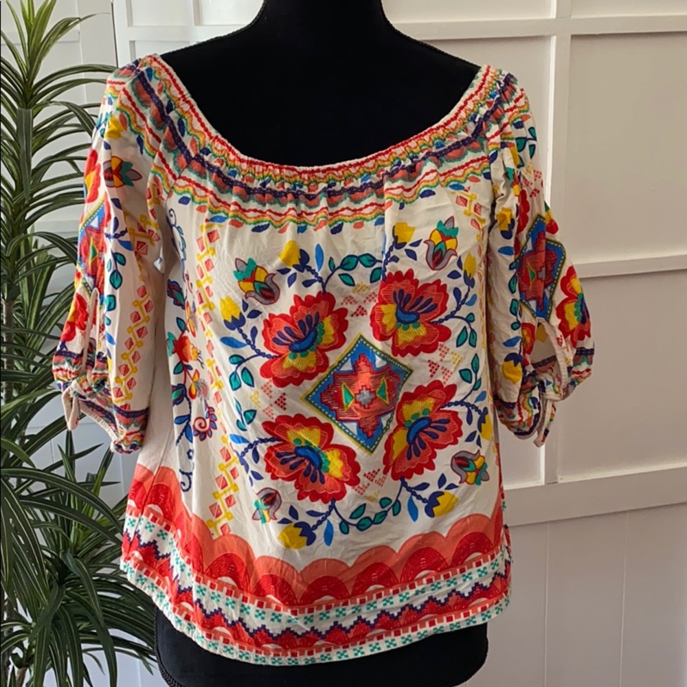 Flying Tomato soft colorful 16” top w/tie sleeves